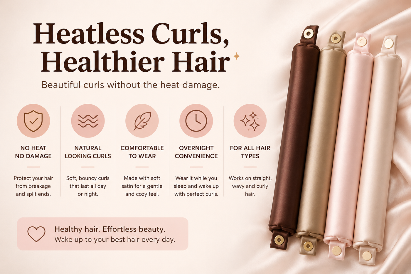 Heatless curling set benefits